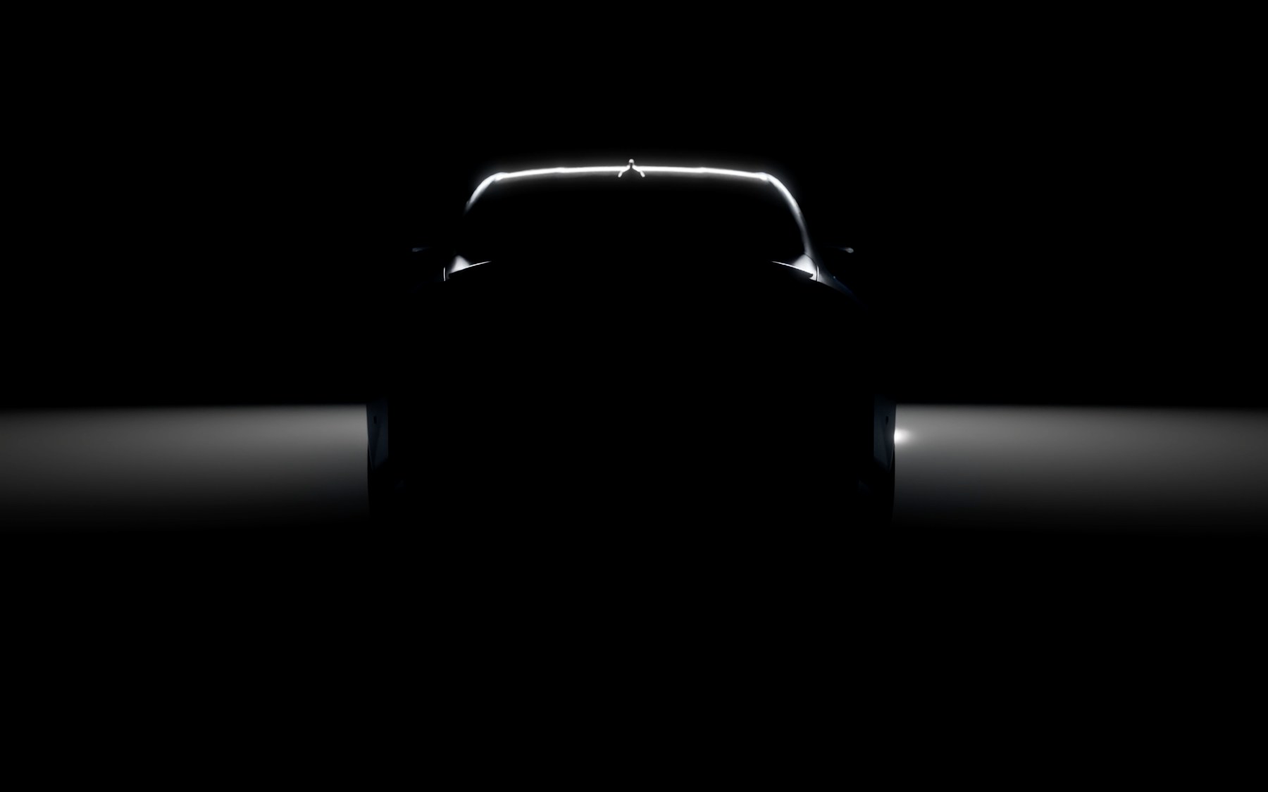 Screenshot of the Brake Car Lighting 3D animation: a car silhouette lit from behind